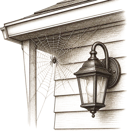 Webbing in the eave corners
